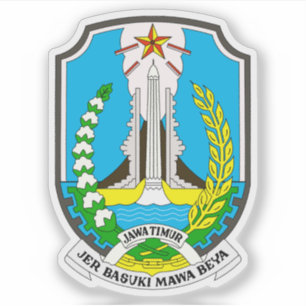 Wapen van de provincie Oost-Java, Indonesië Sticker