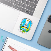 Wapen van de provincie Oost-Java, Indonesië Sticker (Laptop met iPhone)
