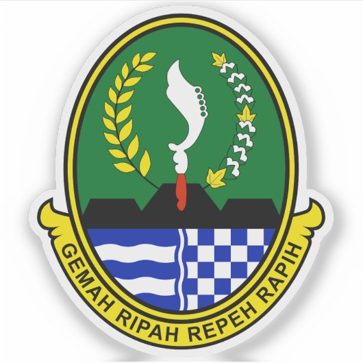 Wapen van de provincie West-Java, Indonesië Sticker (Voorkant)