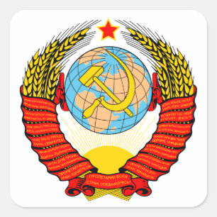 Wapen van de Socialistische Sovjetrepubliek Vierkante Sticker