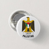 Wapen van de staat Palestina Ronde Button 3,2 Cm (Voorkant /achterkant)