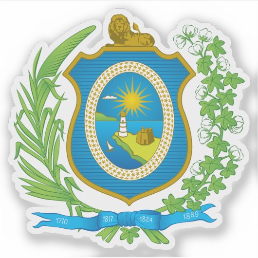 Wapen van de staat Pernambuco, Brazilië Sticker (Voorkant)