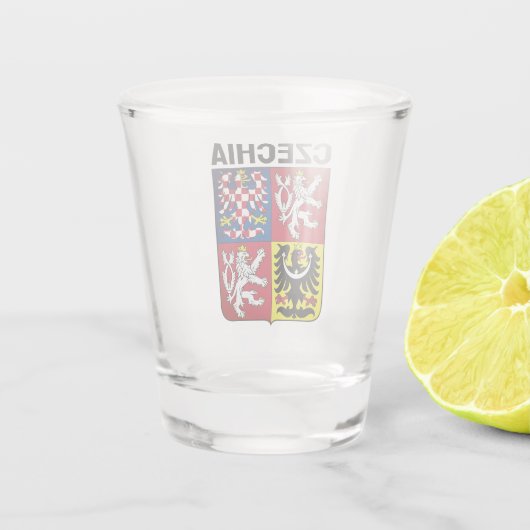 wapen van de Tsjechische Republiek Shot Glas (Achterkant)