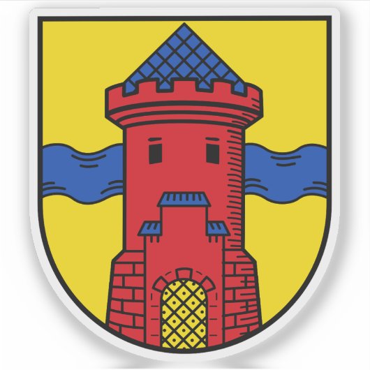 Wapen van Delmenhorst, Duitsland Sticker (Voorkant)