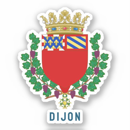 Wapen van Dijon, Frankrijk Sticker (Voorkant)