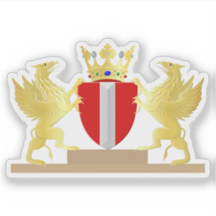 Wapen van Dordrecht, Nederland Sticker