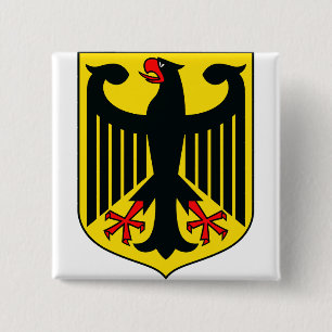Wapen van Duitsland Vierkante Button 5,1 Cm