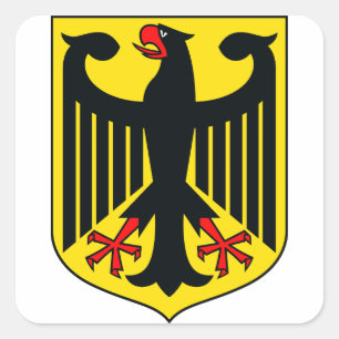 Wapen van Duitsland Vierkante Sticker
