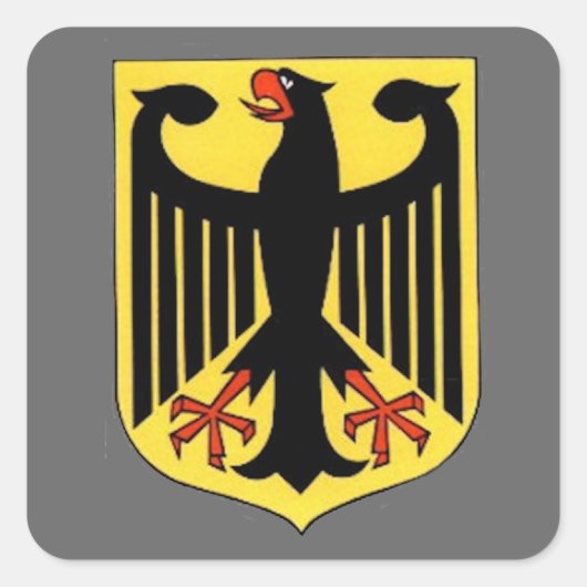 Wapen van Duitsland Vierkante Sticker (Voorkant)