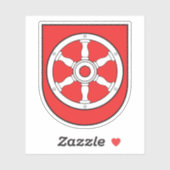 Wapen van Erfurt, Duitsland Sticker (Vel)