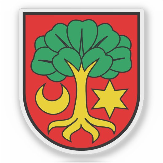 Wapen van Erlach, Zwitserland Sticker (Voorkant)