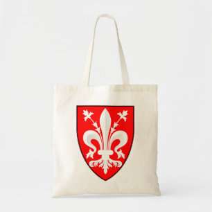 Wapen van Florence Rode Florentijnse lelie Tote Bag