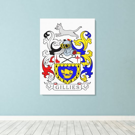 Wapen van Gillies Canvas Afdruk (Insitu (Houten vloer))