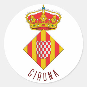 Wapen van Girona Ronde Sticker