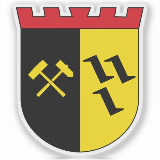 Wapen van Gladbeck, Duitsland Sticker (Voorkant)