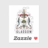 Wapen van Glasgow, SCHOTLAND Sticker (Vel)