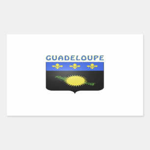 wapen van guadeloupe rechthoekige sticker