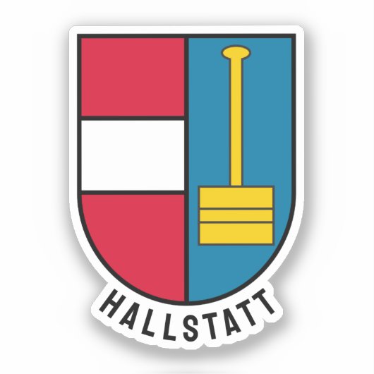 Wapen van Hallstatt - OOSTENRIJK Sticker (Voorkant)
