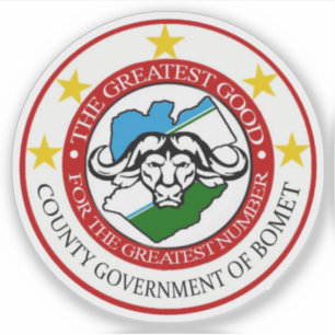 Wapen van het Bomet County,Republiek Kenia Sticker