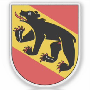 Wapen van het kanton Bern, Zwitserland Sticker