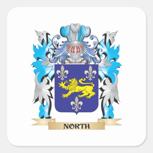 Wapen van het noorden - Family Crest Vierkante Sticker (Voorkant)