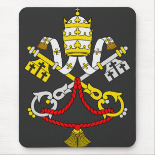 Wapen van het Vaticaan Premium Kunst Embleem Muismat