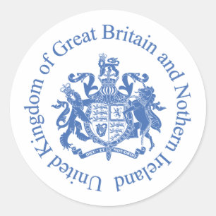Wapen van het Verenigd Koninkrijk Ronde Sticker