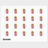 Wapen van Hongarije Ronde Sticker (Vel)