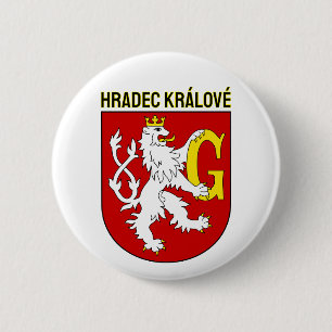 Wapen van Hradec Králové, Tsjechië Ronde Button 5,7 Cm