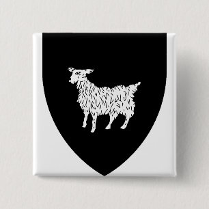 Wapen van Istrië in Kroatië Vierkante Button 5,1 Cm