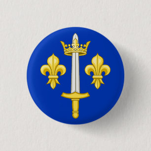 Wapen van Jeanne d'Arc Ronde Button 3,2 Cm