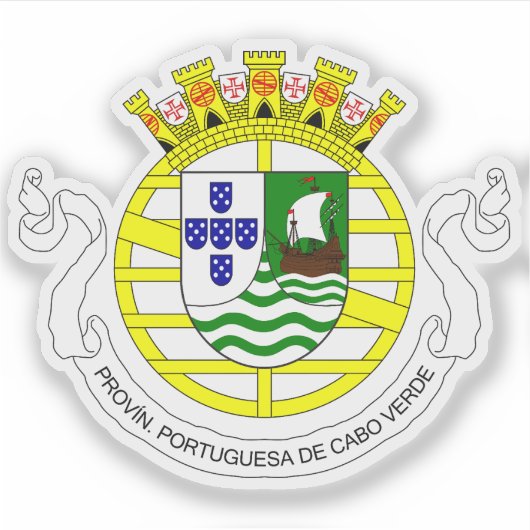 Wapen van Kaapverdië (1951-1975) Sticker (Voorkant)