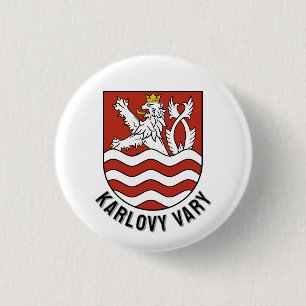 Wapen van Karlovy Vary, Tsjechië Ronde Button 3,2 Cm