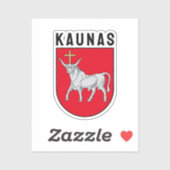 Wapen van Kaunas, Litouwen Sticker (Vel)