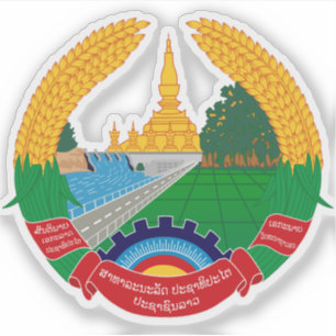 Wapen van Laos Sticker