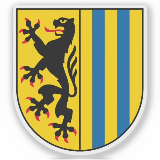 Wapen van Leipzig, Duitsland Sticker (Voorkant)