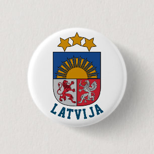 Wapen van Letland Ronde Button 3,2 Cm