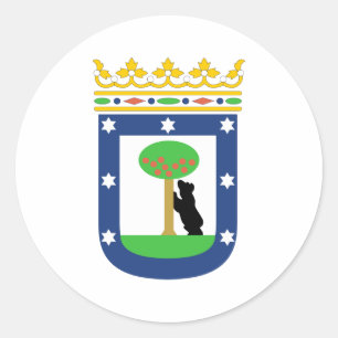 wapen van madrid ronde sticker