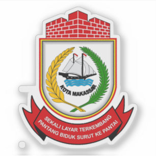 Wapen van Makassar, Indonesië Sticker