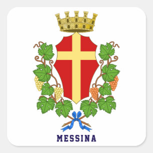 Wapen van Messina, Sicilië Vierkante Sticker
