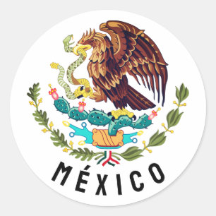 Wapen van Mexico Ronde Sticker