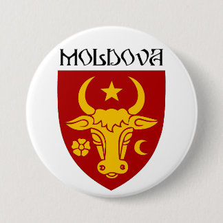 Wapen van Moldavië Ronde Button 7,6 Cm