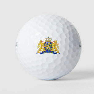 Wapen van Nederland op Wit wu gbcnt Golfballen