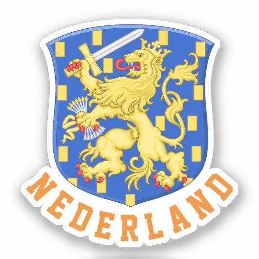 Wapen van Nederland Sticker (Voorkant)