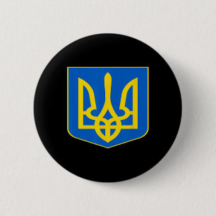Wapen van Oekraïne Oekraïens embleem symbool Ronde Button 5,7 Cm