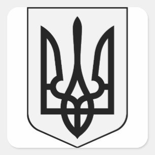 Wapen van Oekraïne Vierkante Sticker