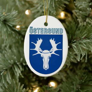 Wapen van Östersund - Zweden Keramisch Ornament
