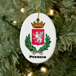 Wapen van Perugia, Italië Keramisch Ornament