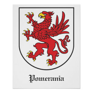 Wapen van Pommeren Majestueuze Griffin Kunst Perfect Poster