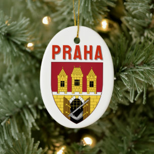 Wapen van Praag, Tsjechië Keramisch Ornament